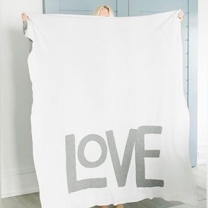 NWT! Oversized LOVE Throw Blanket